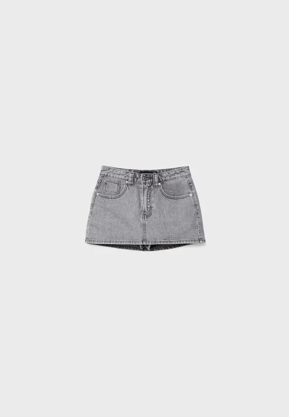 SkortLuxe™ | Comfy Denim Mini Skort