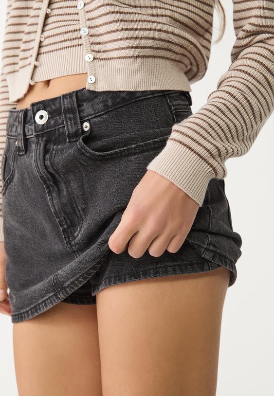 SkortLuxe™ | Comfy Denim Mini Skort