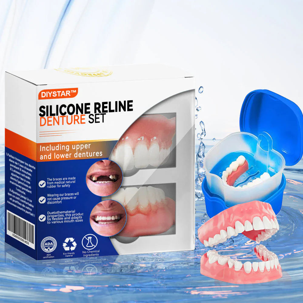 NewSmile™ | Silicone Reline Denture Set – Instantly Transform Your Smile! 😁