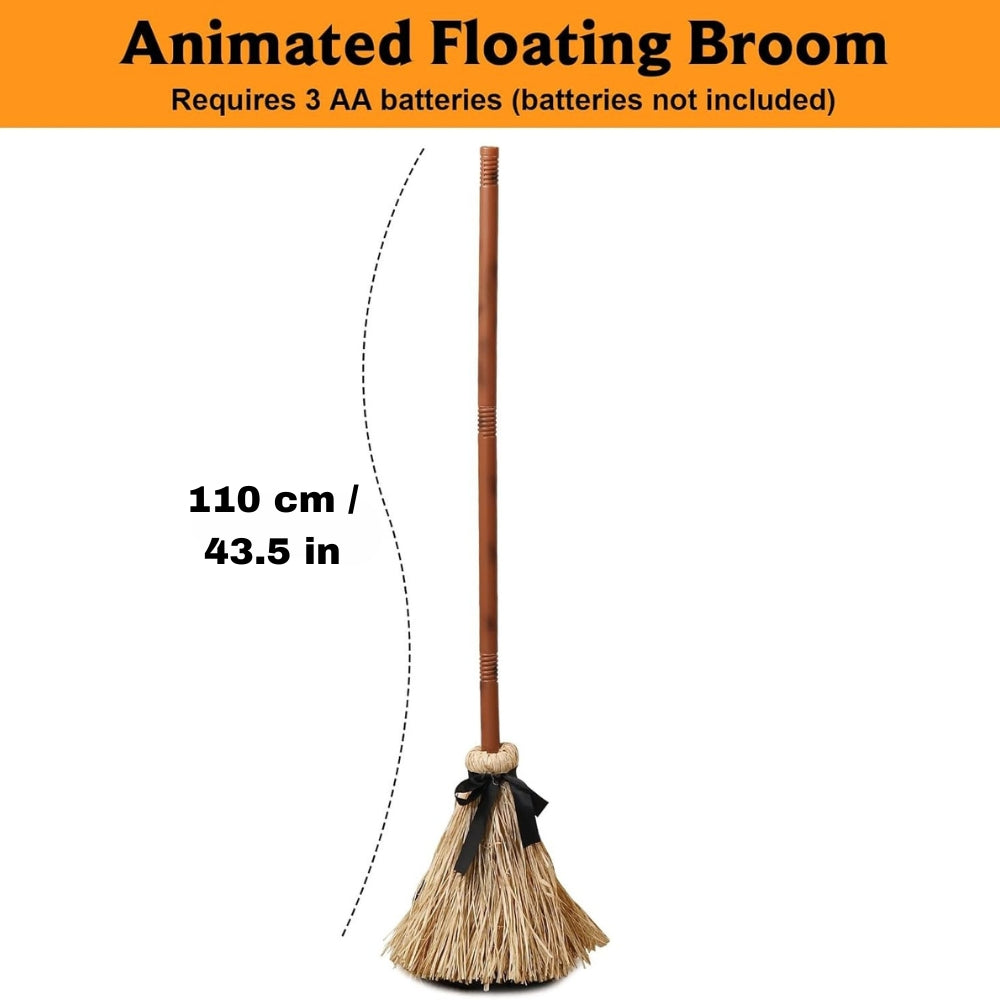 Floating Witch's Broom – Responds to sounds and touch with laughter and movement