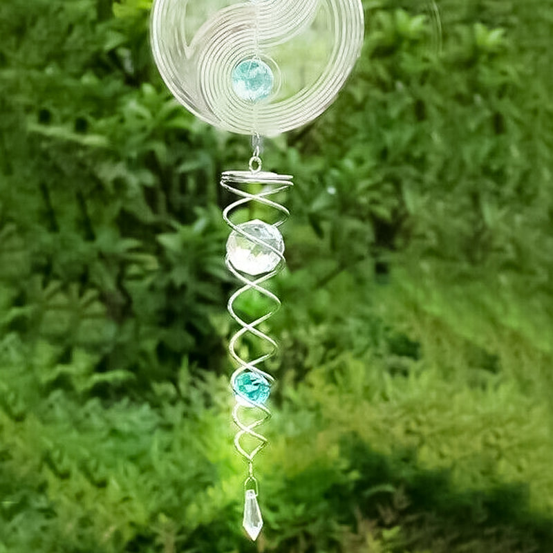CrystalTwister™ | Metal Crystal Spiral Wind Chime