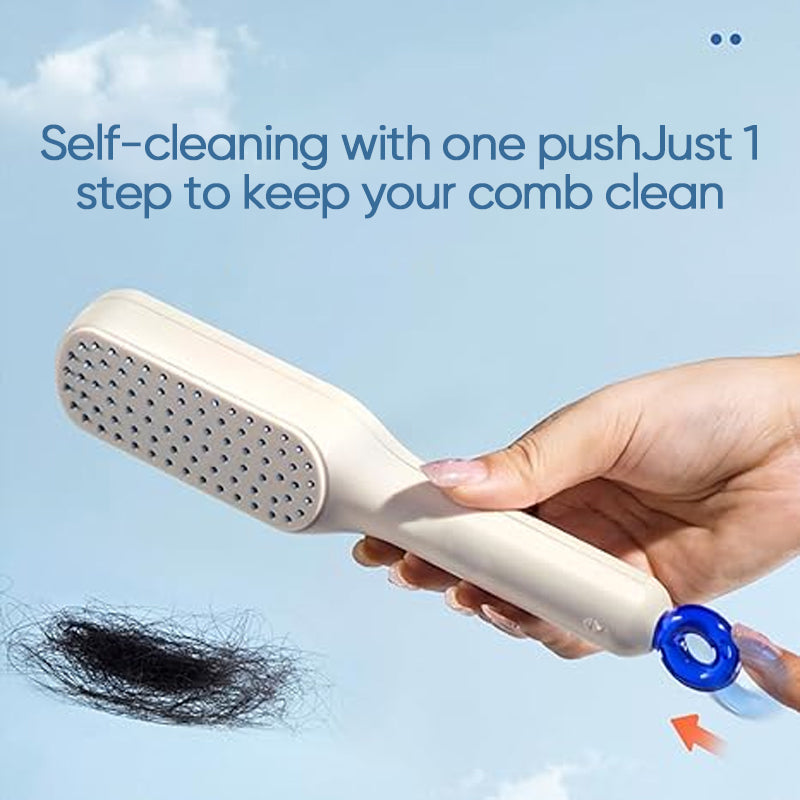 Self-Cleaning Anti-Static Massage Hair Brush