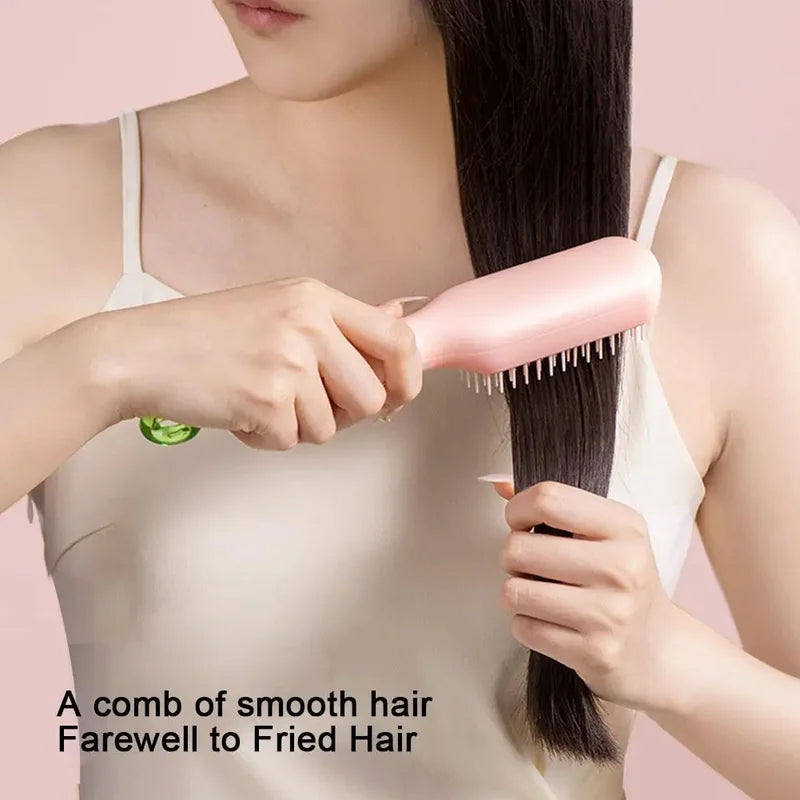 Self-Cleaning Anti-Static Massage Hair Brush