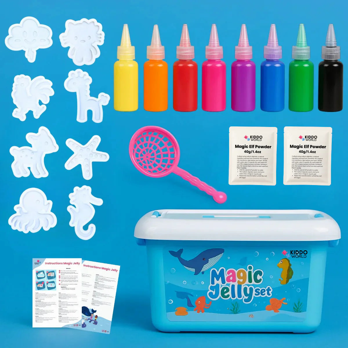 Water-Elf Creative Gel™ – Colorful & Safe Fun, 4–12 Colors (2+)