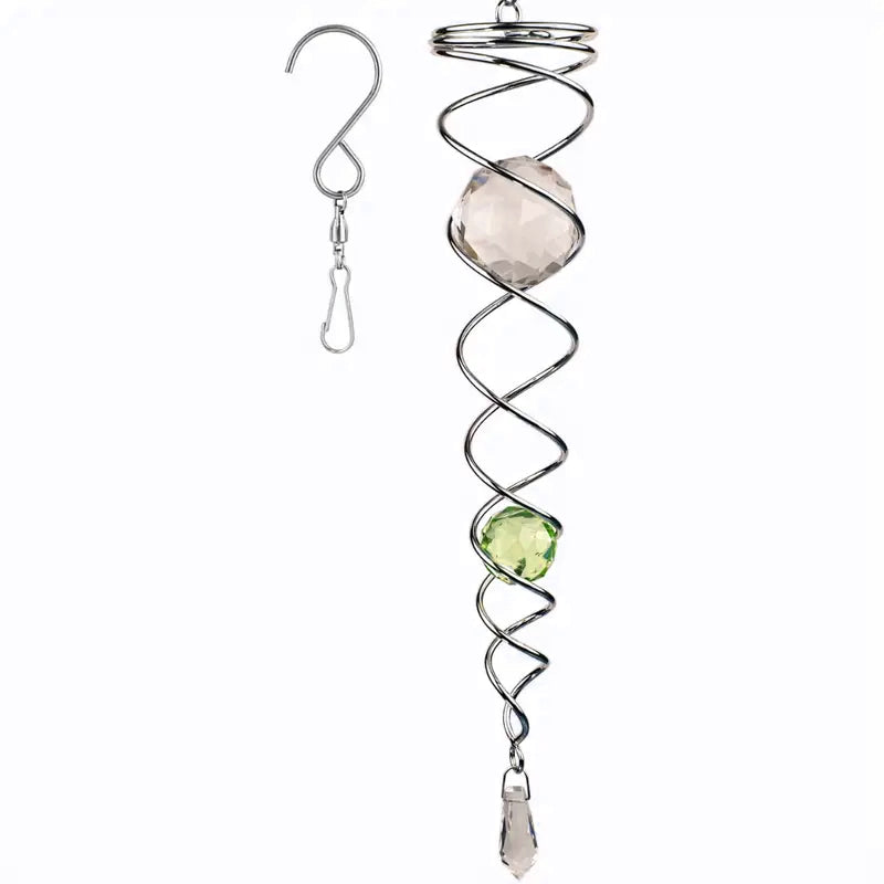 CrystalTwister™ | Metal Crystal Spiral Wind Chime