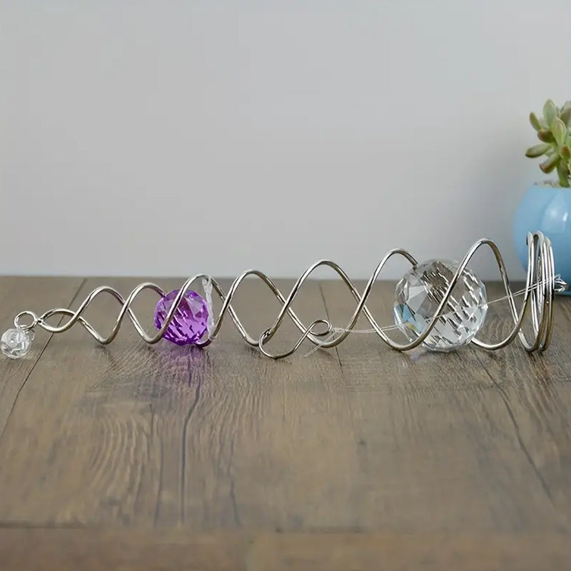 CrystalTwister™ | Metal Crystal Spiral Wind Chime