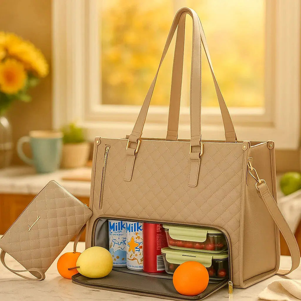 2-in-1 Insulated Bag with Laptop Compartment – Stylish & Practical for Work and Everyday Use