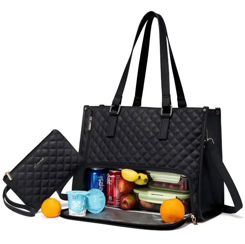 2-in-1 Insulated Bag with Laptop Compartment – Stylish & Practical for Work and Everyday Use