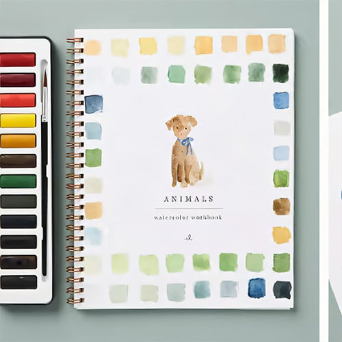 AquaBliss™ - Beginner Watercolor Learning Book