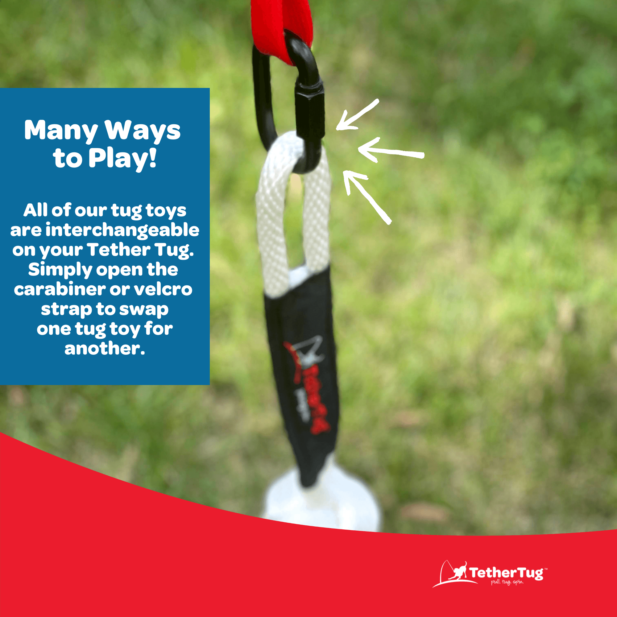 TetherTug™ XL – Outdoor Tug Toy Kit for Dogs 70 lbs+