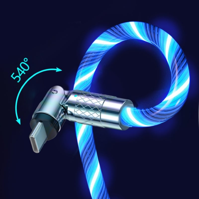GlowLink™ - 540° Rotating Fast Charging Cable with Lights