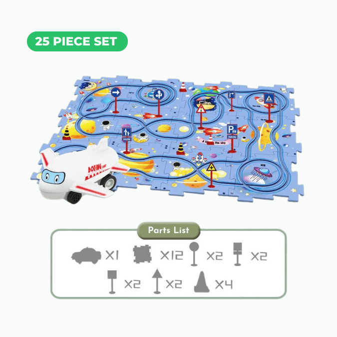 PuzzleRacer™ | Educational Kids Puzzle Car Track Set
