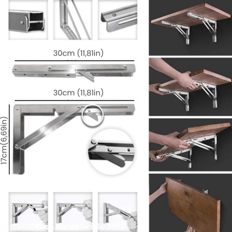 Sturdy foldable stand for optimized space (x2)