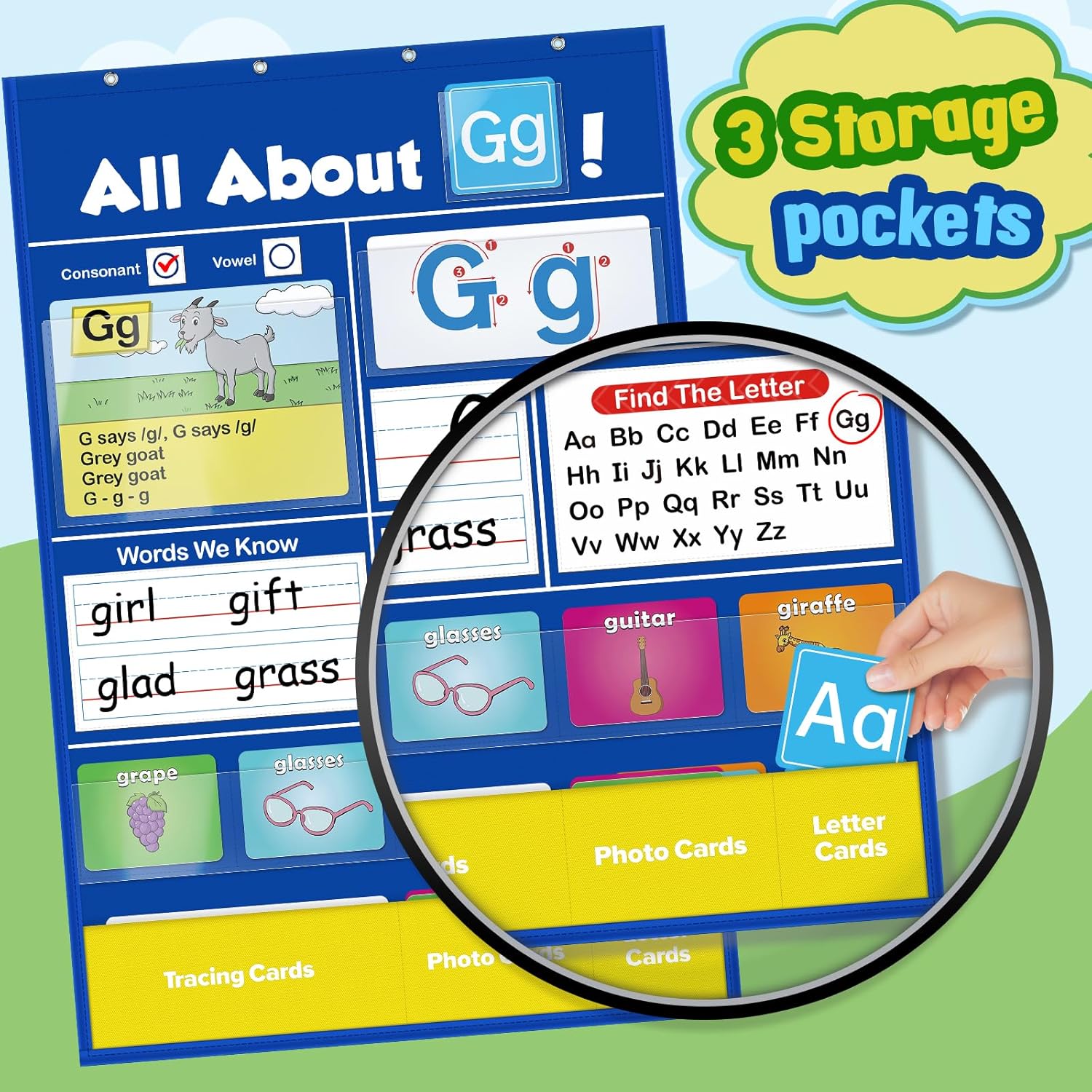 AlphaPlay - Interactive Alphabet Learning Pocket Chart