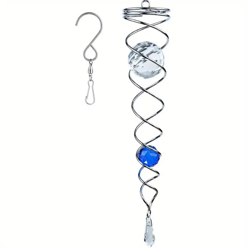CrystalTwister™ | Metal Crystal Spiral Wind Chime