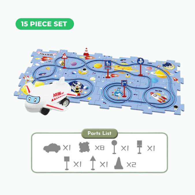 PuzzleRacer™ | Educational Kids Puzzle Car Track Set