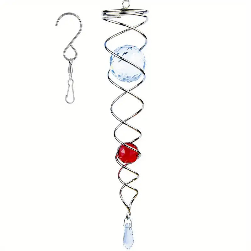 CrystalTwister™ | Metal Crystal Spiral Wind Chime
