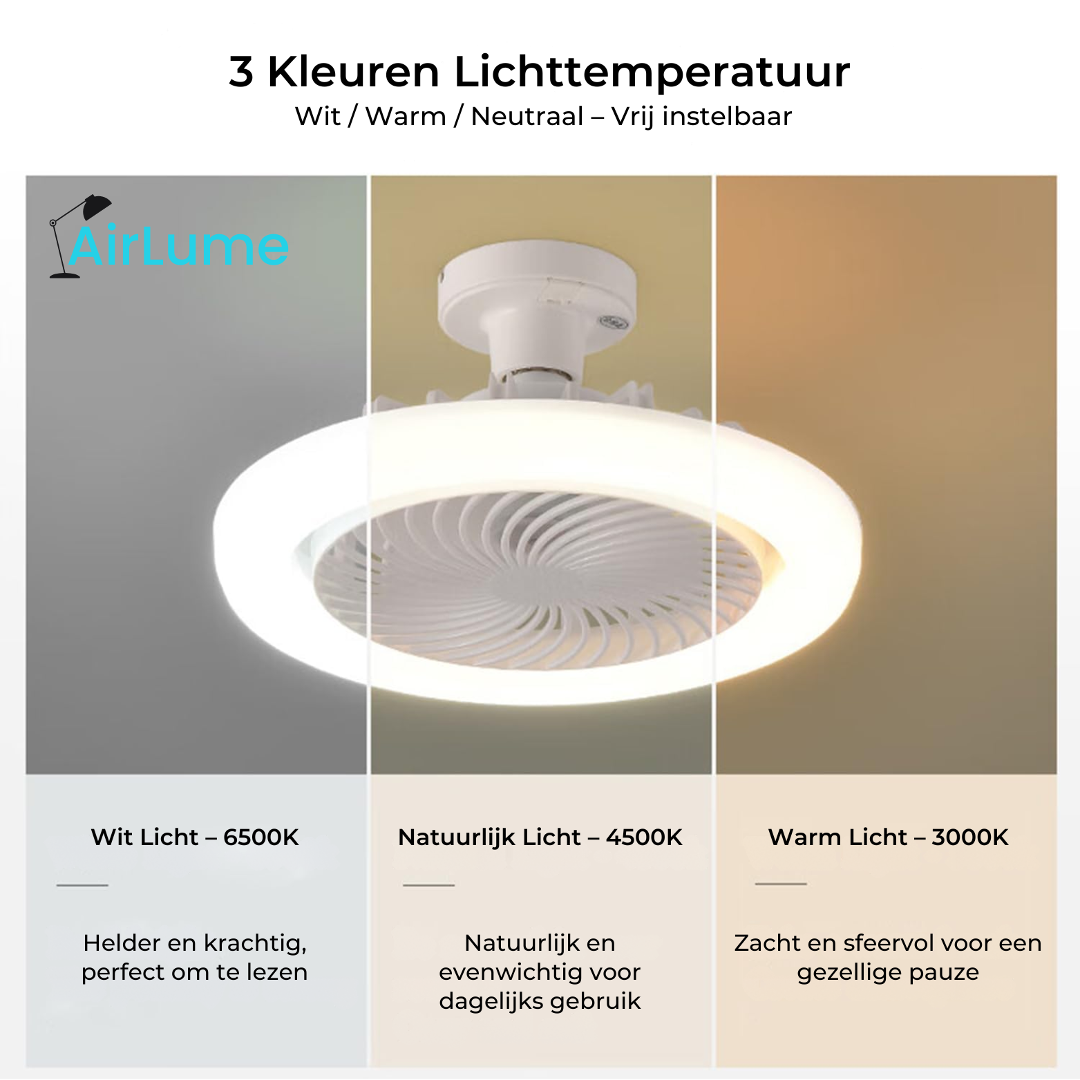 AirLume LED Ceiling Fan with Remote Control