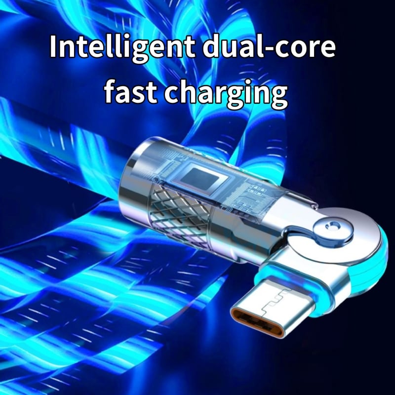 GlowLink™ - 540° Rotating Fast Charging Cable with Lights