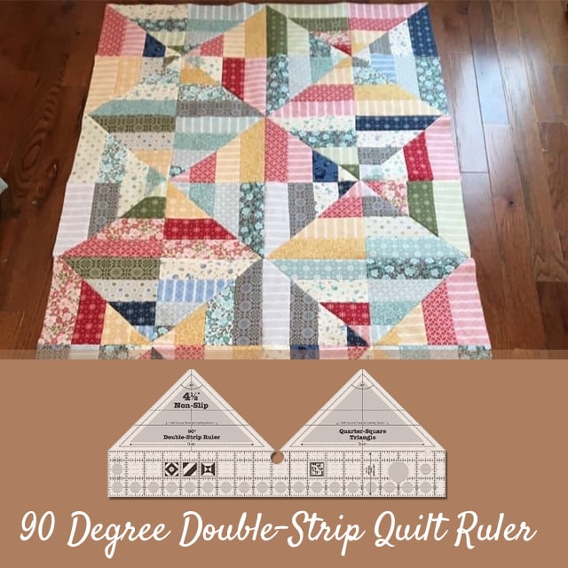 AngleMaster™ Quilt Ruler – 90° Double-Strip Edition