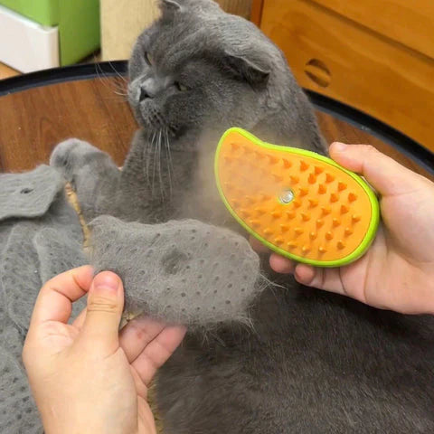 SteamyCat™ – The Ultimate Steam-Powered Grooming Brush