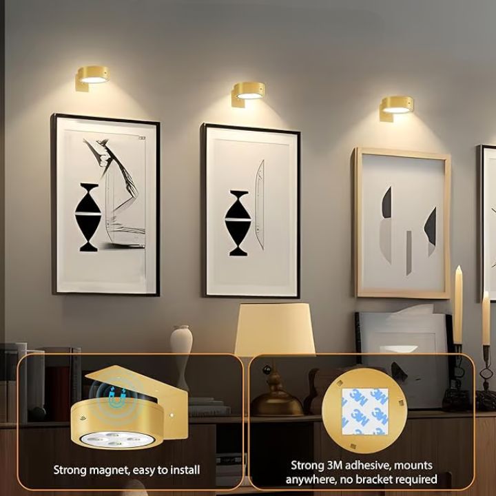 Magnetic LED Picture Light – Dimmable & Rechargeable