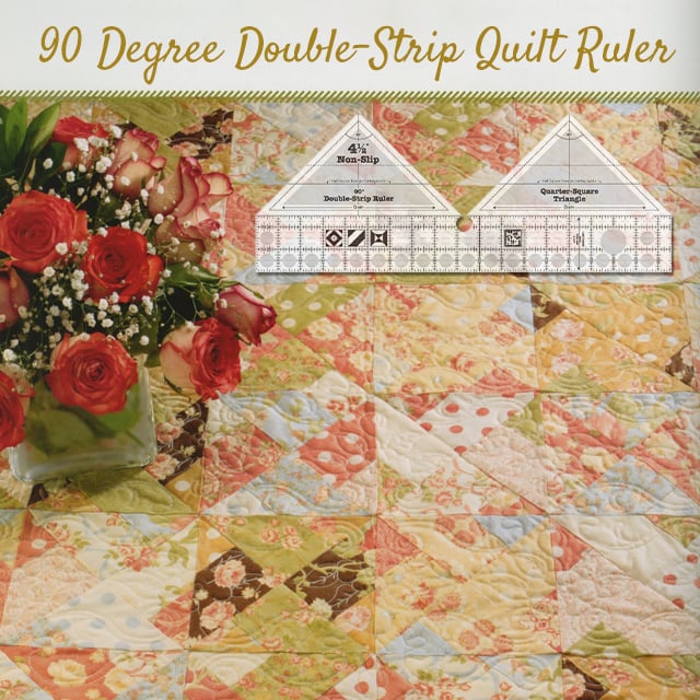 AngleMaster™ Quilt Ruler – 90° Double-Strip Edition