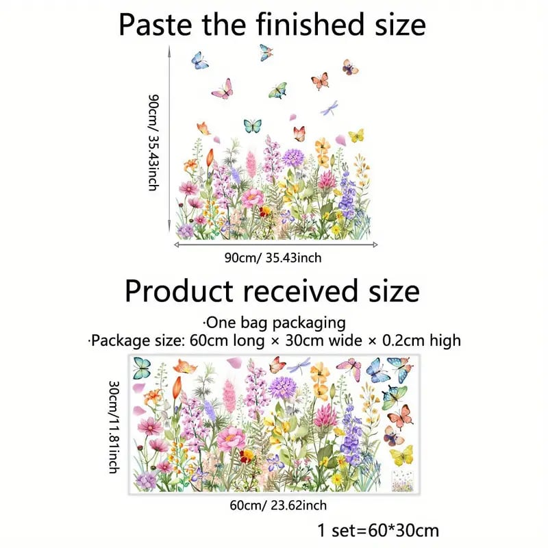 Buy 1 Get 1 FREE | Colorful Flower Stickers for Your Windows!