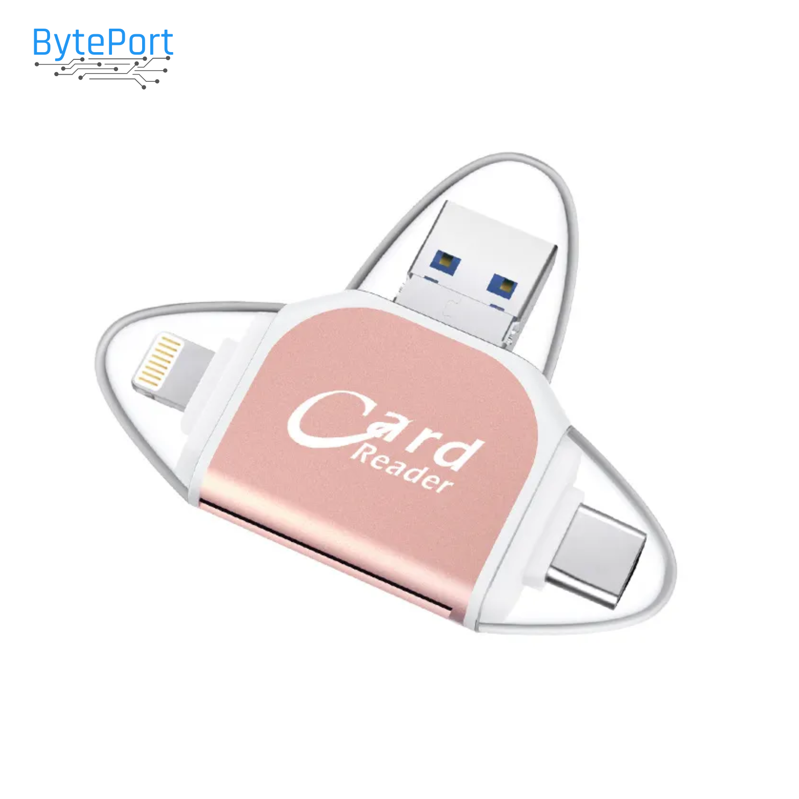 BytePort™ | 4-in-1 SD Card reader – USB-C & USB 3.0