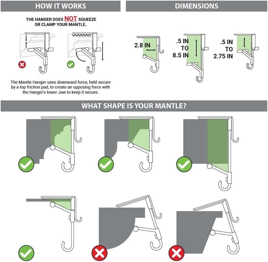 FestiveFix | Adjustable No-Slip Stocking and Garland Holder