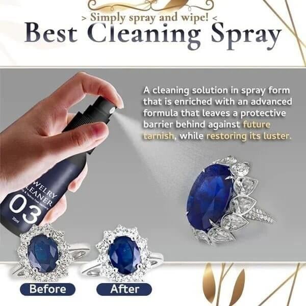 Jewelry cleaning spray