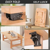 90° Self-Locking Folding Steel Hinges – Set of 2