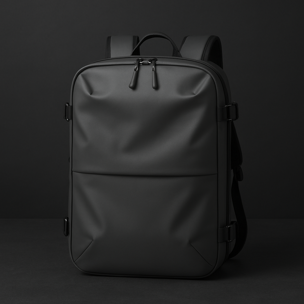 Travel backpack with vacuum pump