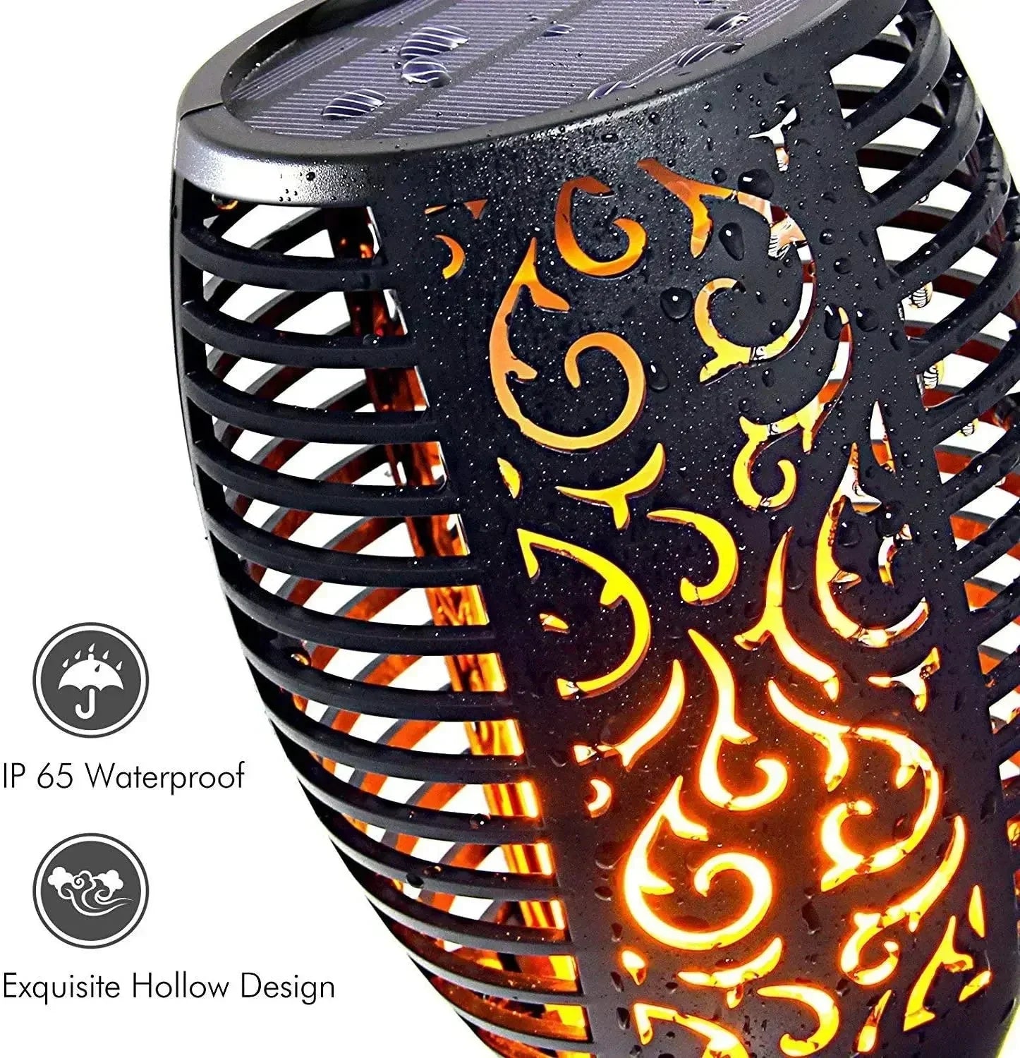 Solar LED Torch – Realistic Flame Without Fire