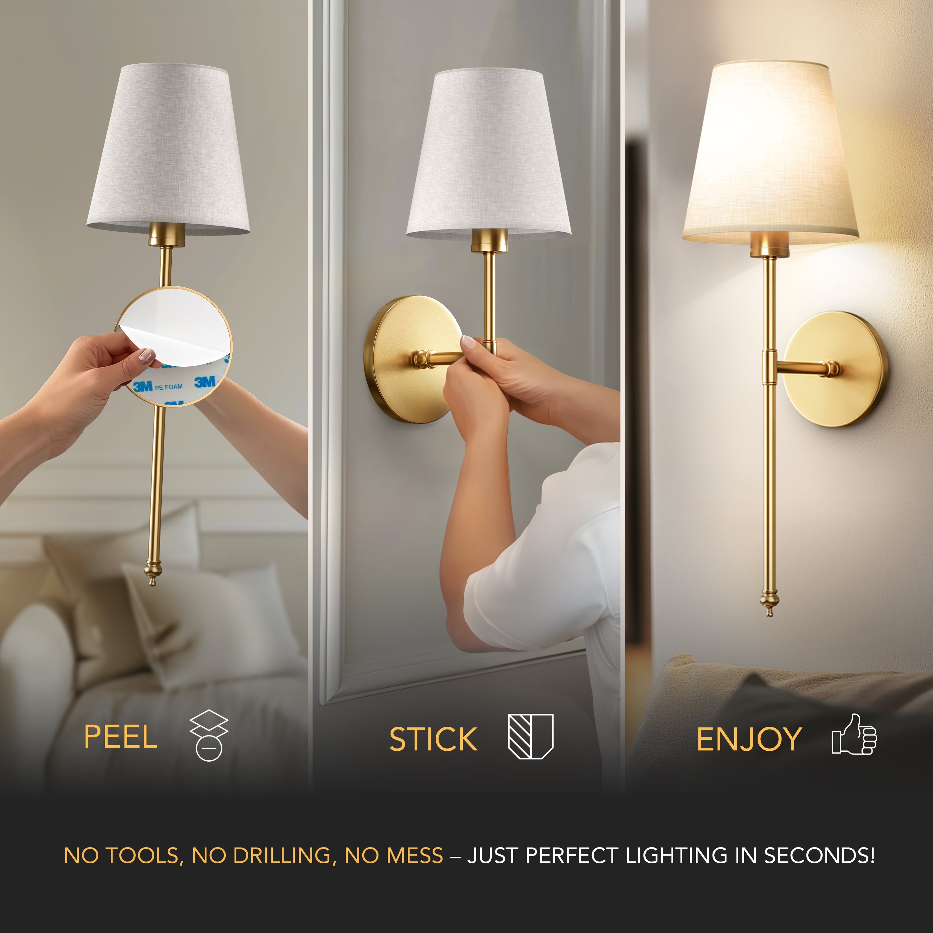 LumoGlow™ | WIRELESS WALL SCONCES (SET OF 2 )