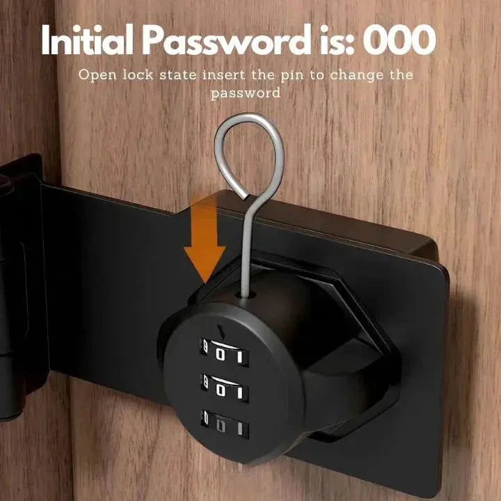 Keyless Secure Lock — Rust-Resistant Zinc Alloy with 1000 Codes