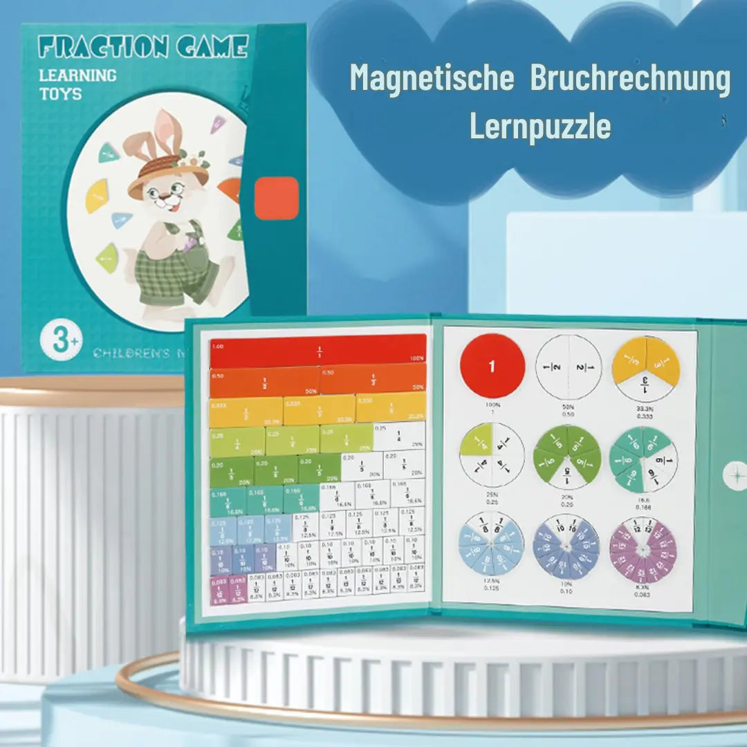 Magnetische Bruchlern-Kacheln — Interaktives Mathe-Set für Kinder