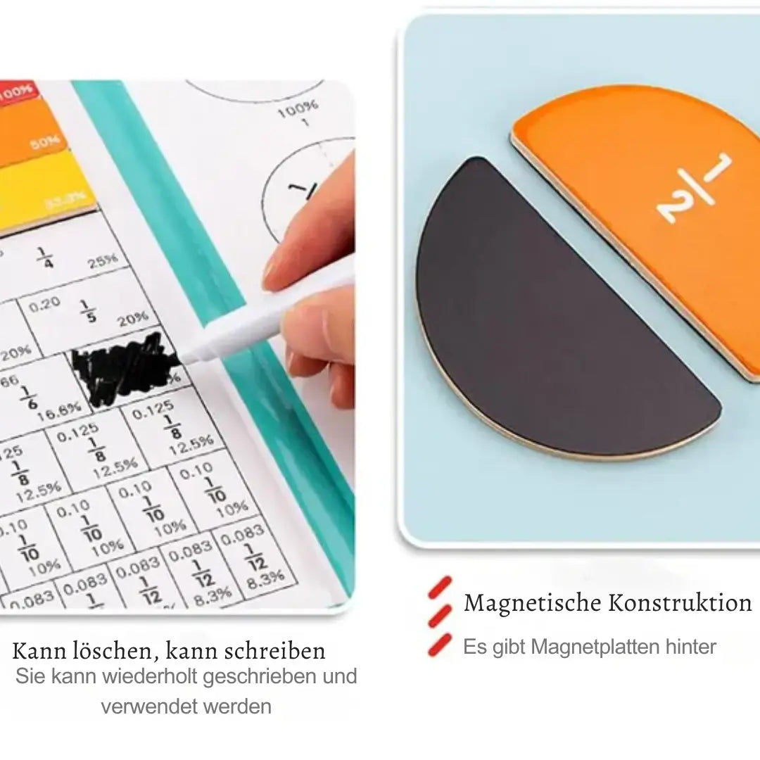 Magnetische Bruchlern-Kacheln — Interaktives Mathe-Set für Kinder