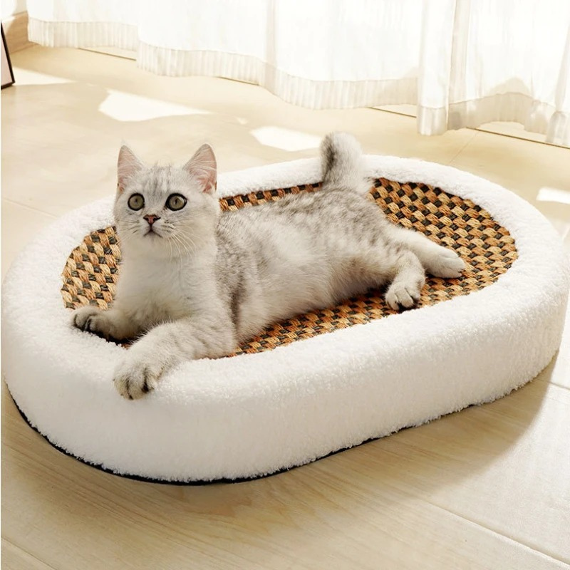 50% Off | Cat Scratch Lounge™ – Plush Cat Bed with Scratchable Surface