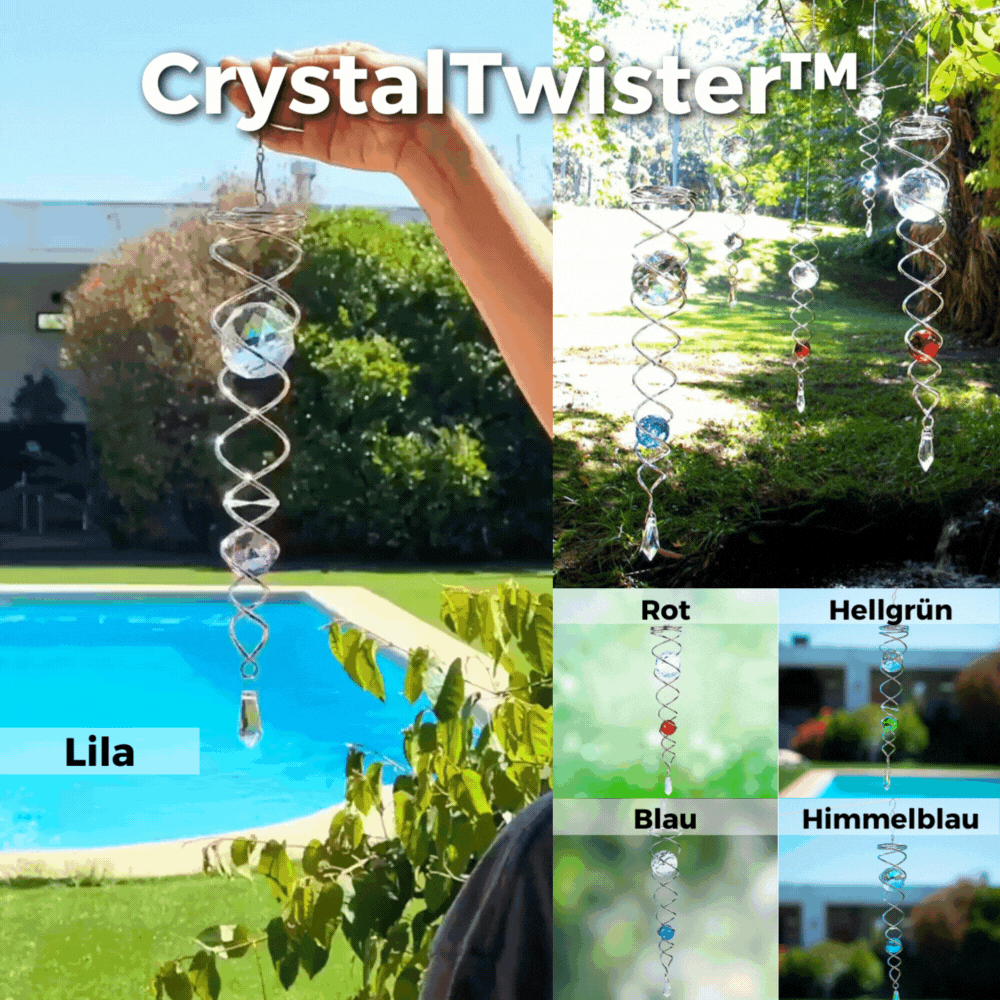 CrystalTwister™ | Metal Crystal Spiral Wind Chime