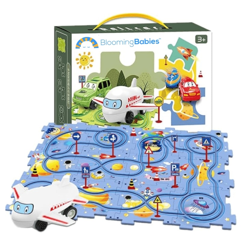 PuzzleRacer™ | Educational Kids Puzzle Car Track Set