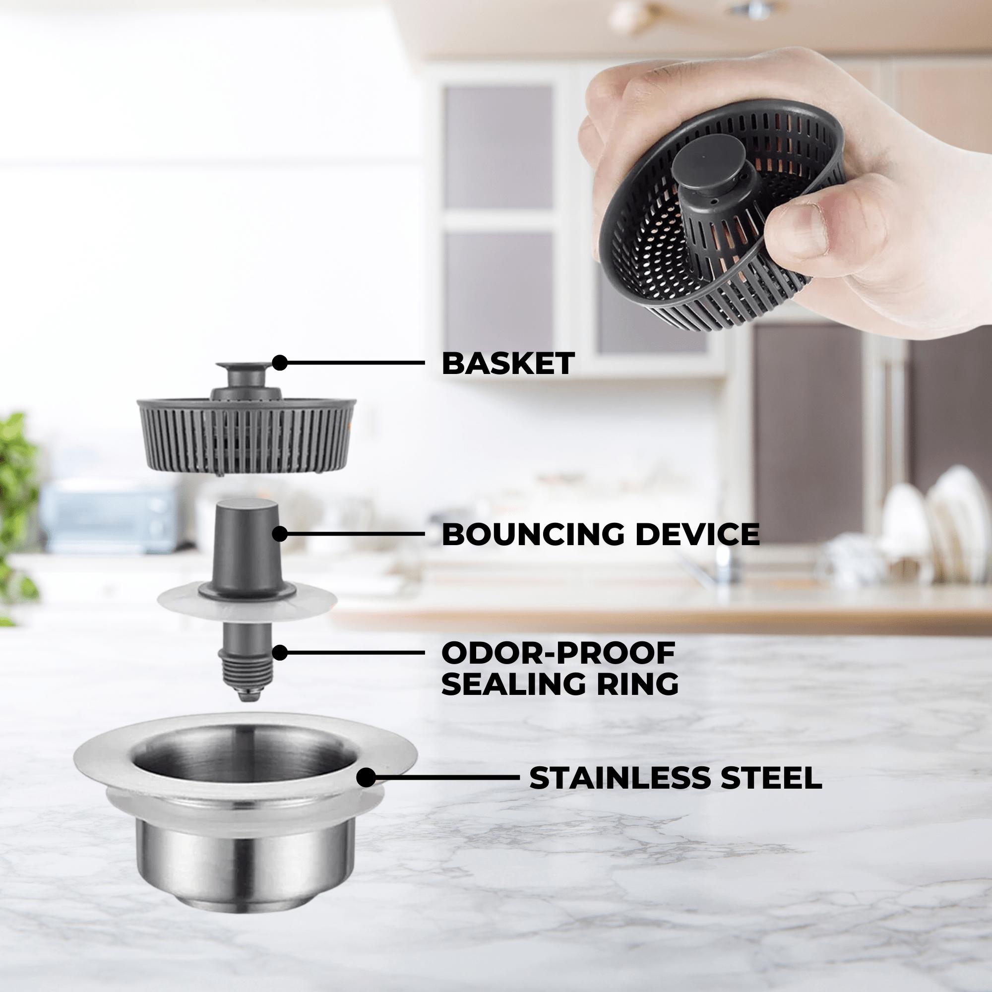 Flexsink 3-in-1 Push-Type Sink Aid &amp; Stopper | BUY 1 GET 1 FREE (2PCS)