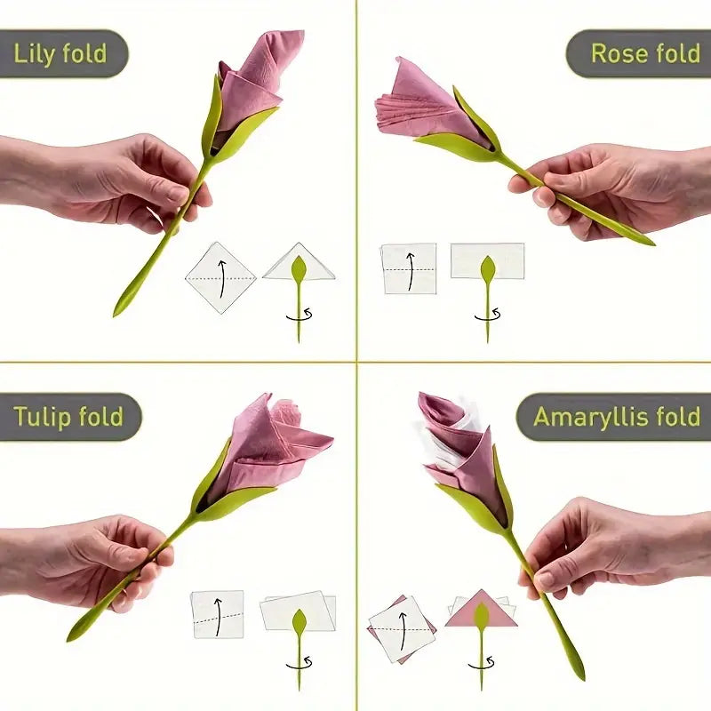 Florenza™ | Roll Napkins into Elegant Flowers (2 Pcs)