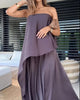 Elegant Sleeveless Tube Top Skirt Two Piece Set