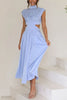 [50% Off] Lorna™ | Turtleneck Cut-Out Waist Summer Midi Dress
