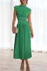 [50% Off] Lorna™ | Turtleneck Cut-Out Waist Summer Midi Dress