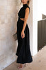 [50% Off] Lorna™ | Turtleneck Cut-Out Waist Summer Midi Dress
