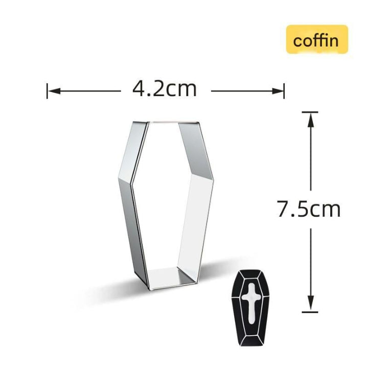 Large Halloween Cutter Set – 7-Piece Stainless Steel Molds for Cookies, Pancakes & Fruit