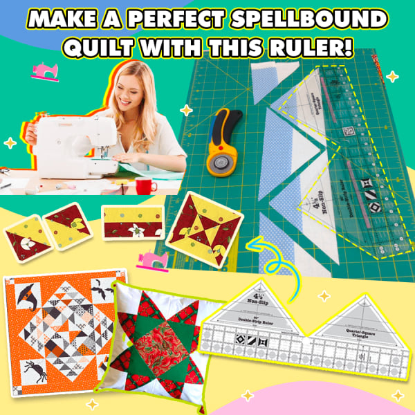 AngleMaster™ Quilt Ruler – 90° Double-Strip Edition
