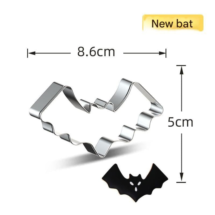 Large Halloween Cutter Set – 7-Piece Stainless Steel Molds for Cookies, Pancakes & Fruit